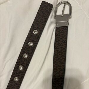 Michael Kors Reversible Brown/Black Patterned Women's Belt